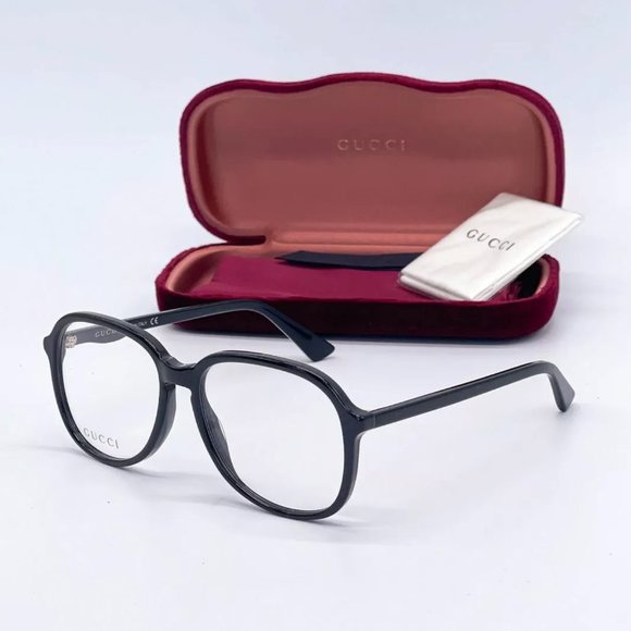 Sale! New Gucci 55mm Unisex Black Eyeglasses! - Picture 1 of 6